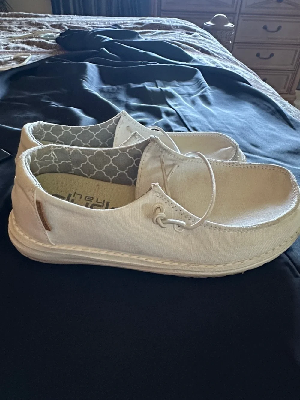 Hey Dude Kids Cream Slip-On Slippers